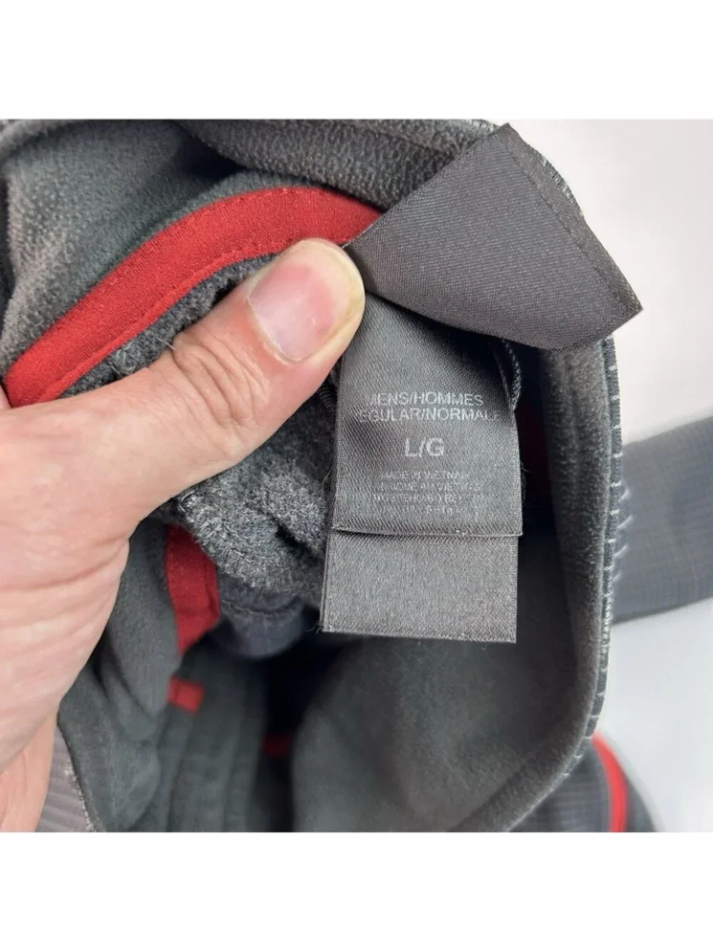 The North Face Black & Grey Check  Fleece Full Zip Softshell Jacket L Summit